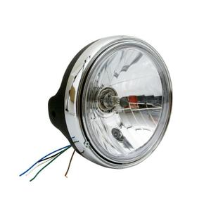 148402-motorcycle-headlight-with-smooth-optical-casing-h4-lamp-position-light-avoc-guzzi-homologue-ce-satin-black-200-mm