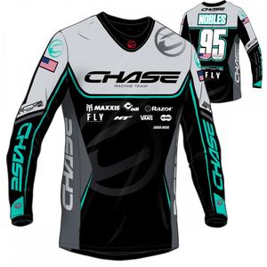 chajers373-kids-long-sleeve-jersey-chase-team-barry-nobles-replica-2024-black-grey