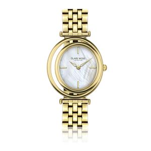 cmc7-b094g-women-s-watch-clare-moss-clare-pearl-link-gold-mop-34-mm