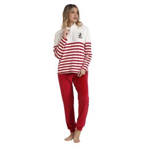 62664-0-000301-striped-long-sleeve-women-s-pyjamas-disney-king-mickey-white-red
