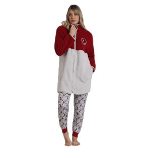 67145-0-000301-warm-long-sleeve-robe-for-women-disney-king-mickey-red-gray