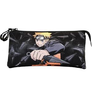 8445118039139-children-s-triple-pencil-case-educa-borras-naruto-shippuden-uzumaki-black-23x11x7-cm