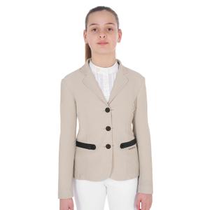 etka00033-oxfordtan-15-1306-three-button-competition-riding-jacket-perforated-fabric-girl-equestro-oxford-tan