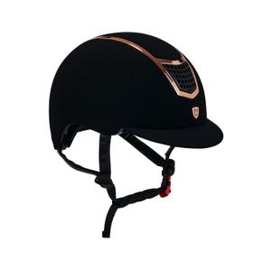 etu00004-black-rosegold-riding-helmet-equestro-modello-eclipse-plain-velvet-black-rosegold