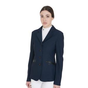 etw00033-navy-competition-riding-jacket-with-four-buttons-perforated-fabric-women-s-equestro-navy