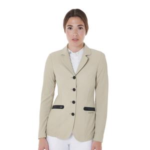 etw00033-oxfordtan-15-1306-competition-riding-jacket-with-four-buttons-perforated-fabric-women-s-equestro-oxfordtan