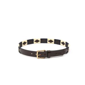 aneb100-belt-estosa-adelina-navy-ecru-brown