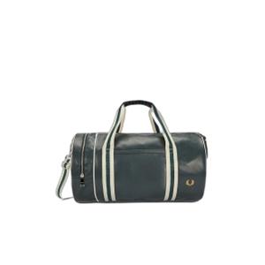 fpl7255-t11-travel-bag-fred-perry-classic-barrel-vert-nuit-ecru-one-size