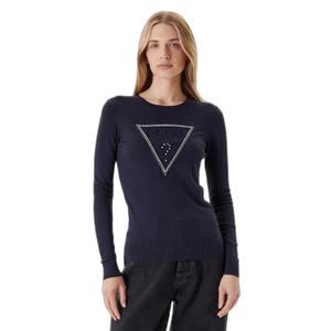 w5yr23-z2nq2-g7v2-round-neck-t-shirt-with-triangle-logo-for-women-guess-kiara-smart-blue