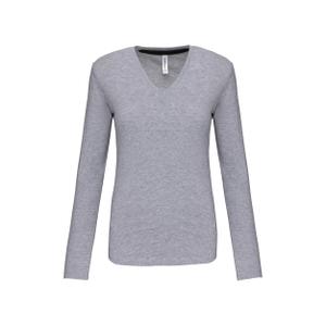 k382-oxfordgrey-women-s-long-sleeved-t-shirt-kariban-col-v-heather-gray