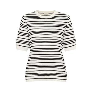 10508410-107233-striped-knit-blouse-for-women-kaffe-lizza-chalk-black-stripe