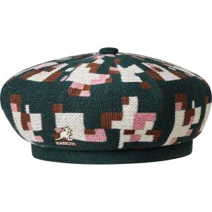k3578-pn315-checkered-beret-kangol-pixel-plaid-pine-cream