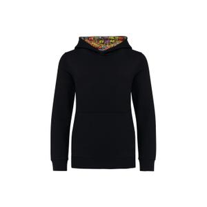 k4014-black-skategraffiti-children-sren-s-hoodie-with-contrasting-pattern-kariban-black-skate-graffiti