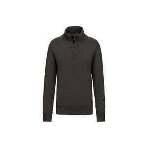 k487-darkgrey-zip-neck-sweatshirt-kariban-dark-grey