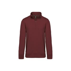 k487-wine-zip-neck-sweatshirt-kariban-red