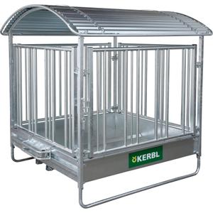 291256-rectangular-galvanized-rack-with-12-places-kerbl-silver-212x212-cm