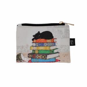 pmpu34h02-flat-purse-pu-kitten-books-kiub-bug-art-white-black-multicolor-10x14-cm