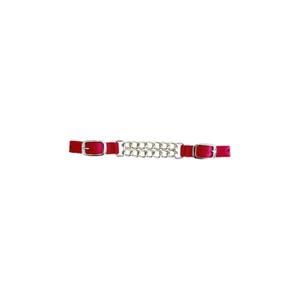 mo00191b-red-double-chain-nylon-horse-bridle-lakota-red-one-size