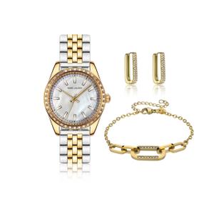 smd8-2-women-s-watch-and-earring-set-marc-lauder-tirana-gold-silver-18x16-mm