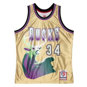 smjy4398-mbu96ralgold-milwaukee-bucks-nba-jersey-ray-allen-swingman-75th-1996-97-gold