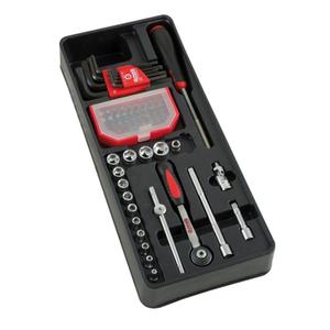9561061001-socket-and-ratchet-module-1-4-61-pieces-mob-black-one-size
