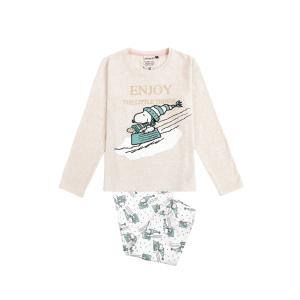 62456-0-000002-girls-long-sleeve-pyjamas-peanuts-let-it-snow-beige