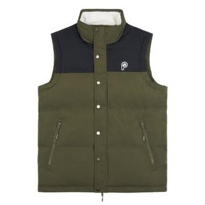 pfd0054-407-quilted-vest-with-funnel-neck-penfield-bear-cut-and-sew-green-black