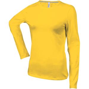 k383-yellow-women-s-long-sleeve-t-shirt-kariban-col-rond-yellow