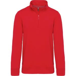 k487-red-cotton-sweatshirt-kariban-col-zippe-red