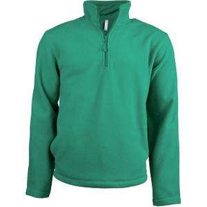 k912-kellygreen-fleece-jacket-with-zippedped-collar-kariban-enzo-dark-green