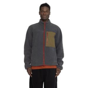 7816-darkgrey-short-plush-jacket-with-contrasting-chest-pocket-revolution-darkgrey