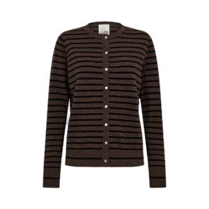 snos432-7141-striped-women-s-cardigan-sofie-schnoor-cissesw-dark-brown-black-striped