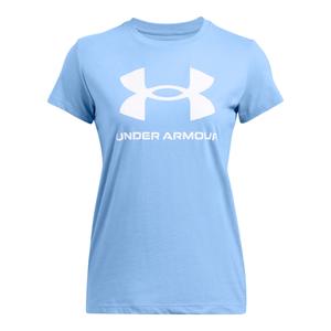 1356305-465-women-s-t-shirt-under-armour-sportstyle-graphic-horizon-blue-white