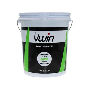 uwb110-tennis-balls-with-a-bucket-of-72-balls-uwin-stage-1-green-one-size